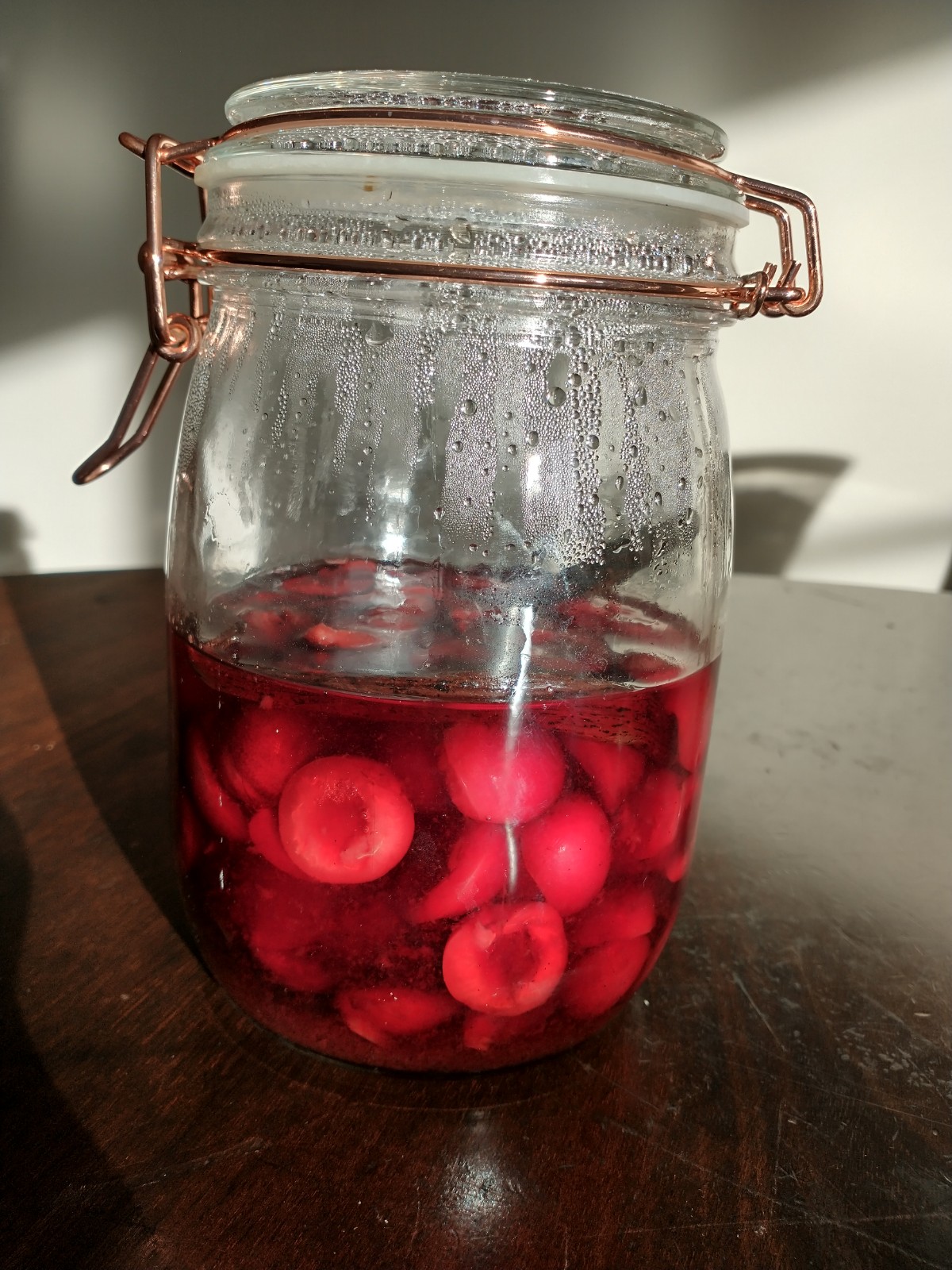 Pickled cherries